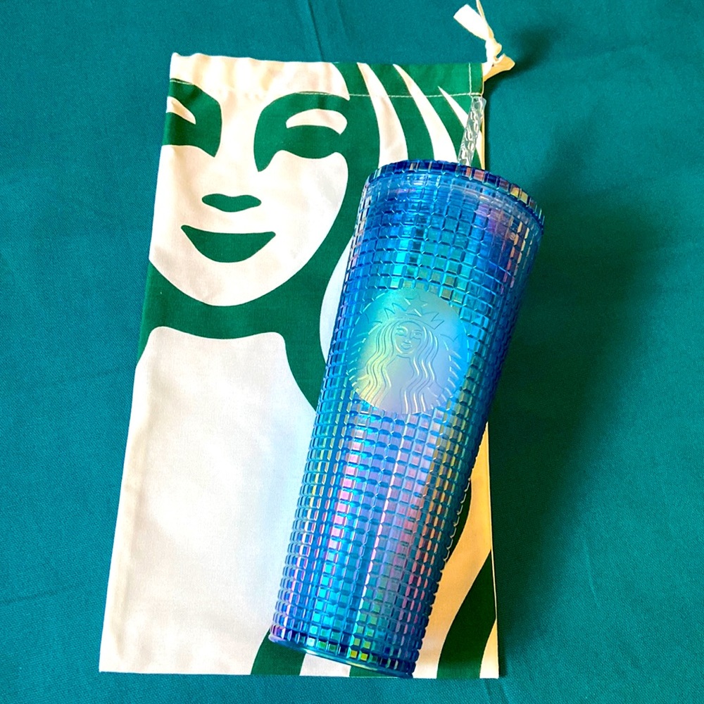 Starbucks Indonesia Iridescent Blue Grid Venti Tumbler